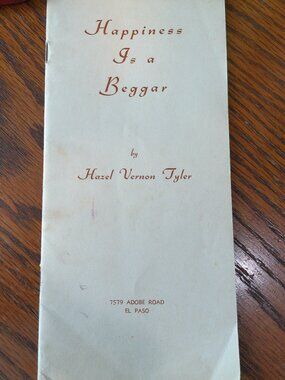 "Happiness Is a Beggar" by Hazel Vernon Tyler Poetry Brochure 1955 Signed